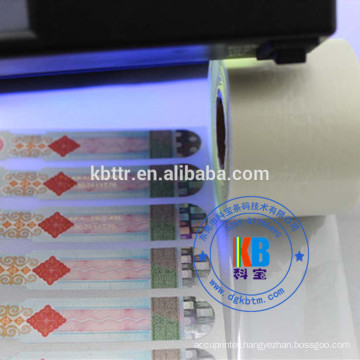 Printer ribbon type zebra uv ribbon under ultraviolet for P430i